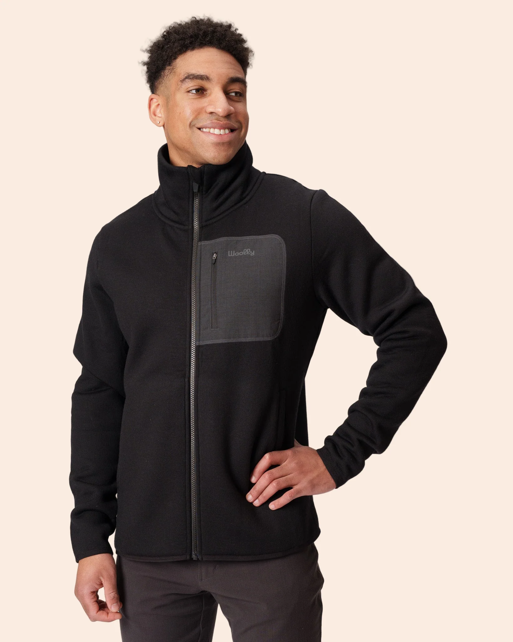 Merino Fleece Zip Crew - Image 3
