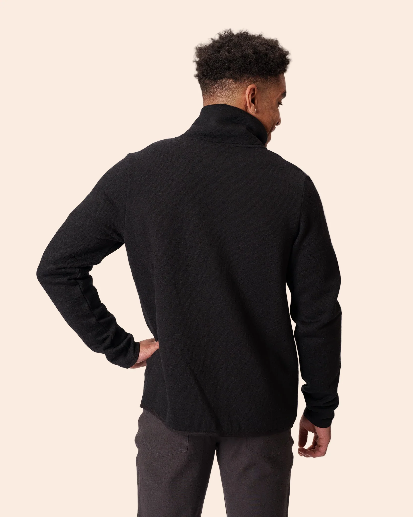 Merino Fleece Zip Crew - Image 4
