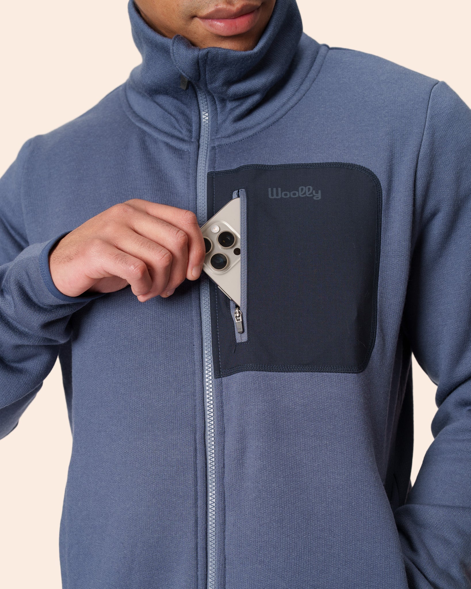 Merino Fleece Zip Crew - Image 8